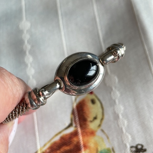 COPY - Silver and onyx bracelet - Picture 2 of 4